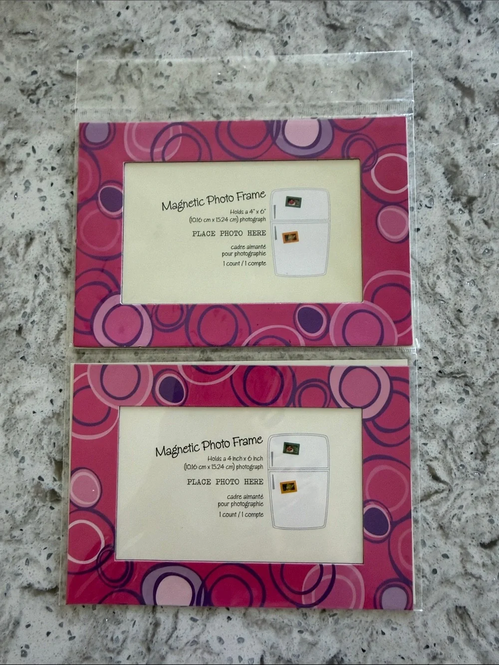 Magnetic Photo Frame - Assorted Colors (Pink, Yellow, Green)